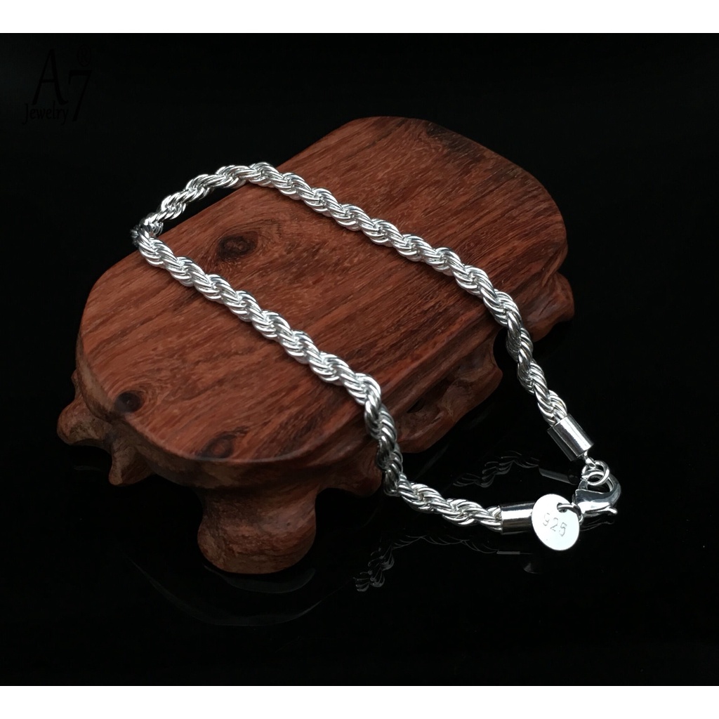 Vòng đeo tay mạ bạc 925 phong cách thời trang cao cấp