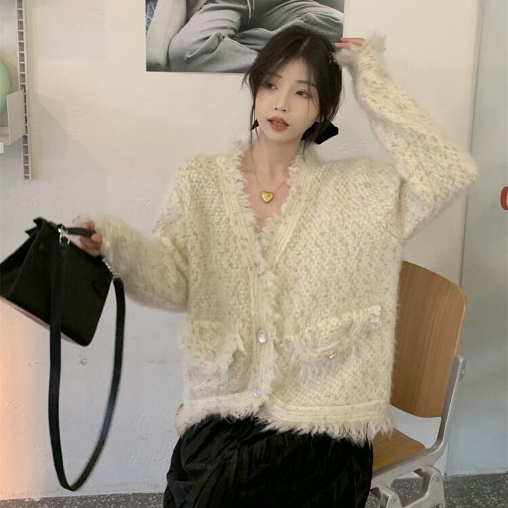 Áo Khoác Len cardigan Phong Cách Hàn Quốc Mới 2022
