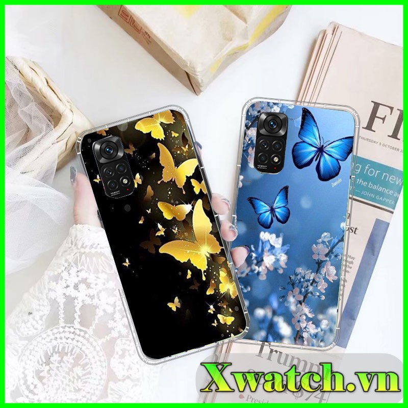 Ốp silicon in UV Xiaomi Redmi 10C Note 11 4G Note 11S họa tiết Bướm xinh