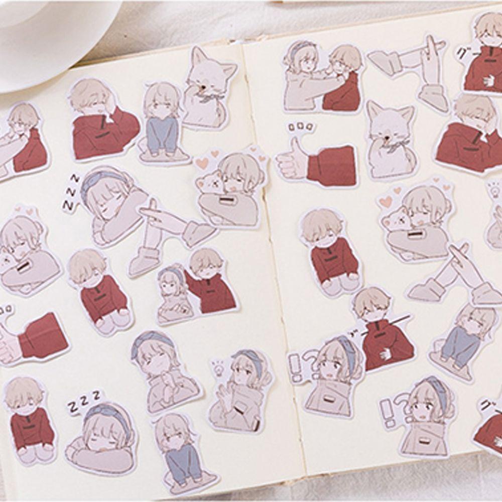 Miếng Dán Trang Trí Sổ Tay Chống Nước Họa Tiết Hoạt Hình Dễ Thương