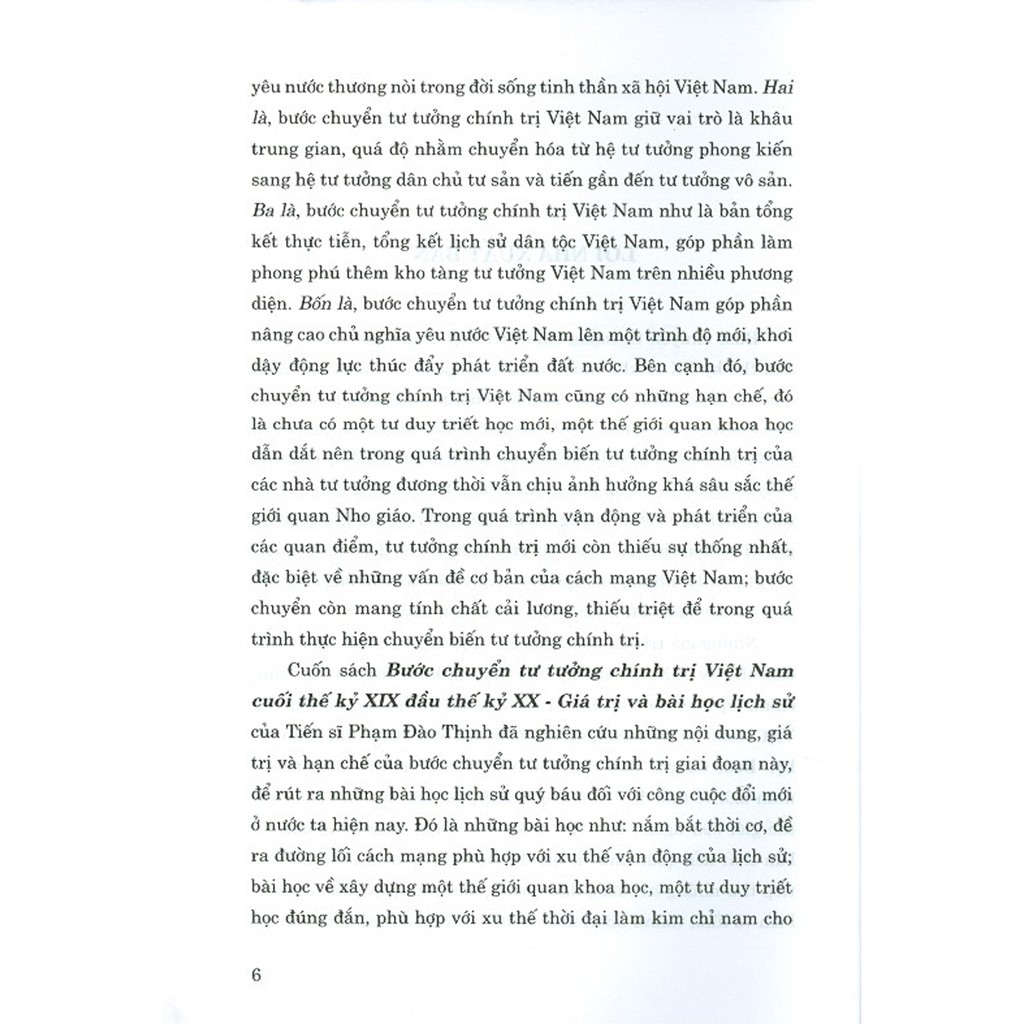 Sách - Bước Chuyển Tư Tưởng Chính Trị Việt Nam Cuối Thế Kỷ XIX Đầu Thế Kỷ XX - Giá Trị Và Bài Học Lịch Sử