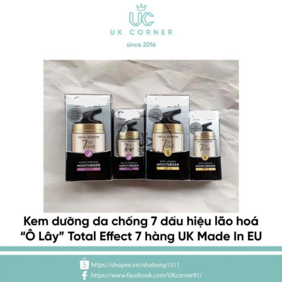 OLAY UK phân phối (Made in Poland) Kem dưỡng da chống 7 dấu hiệu lão hoá Olay total Effect hàng UK A