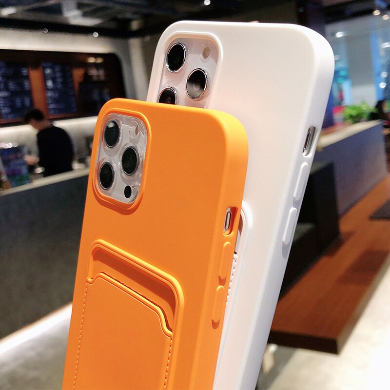 Ốp điện thoại silicon có ví đựng thẻ thích hợp cho Iphone 12 Pro Max ProMax Xs 11 X XR 7 8 X Xs