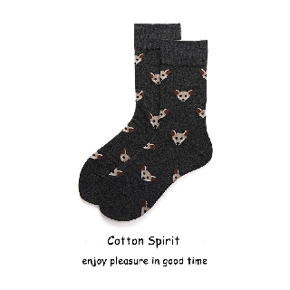 Vớ Cổ Cao Cotton In Hình Họa Tiết Hoạt Hình Dễ Thương Phong Cách Nhật Bản Tất Cổ Cao Cặp Nam Nữ Cute Ulzzang Thời Trang