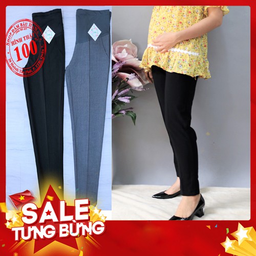 Quần tây bầu dài baggy xinh - Có đáp bụng