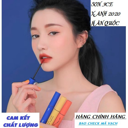 SON LÌ 3CE Vỏ Xanh Speak Up Màu Đỏ Cam -Chính Hãng