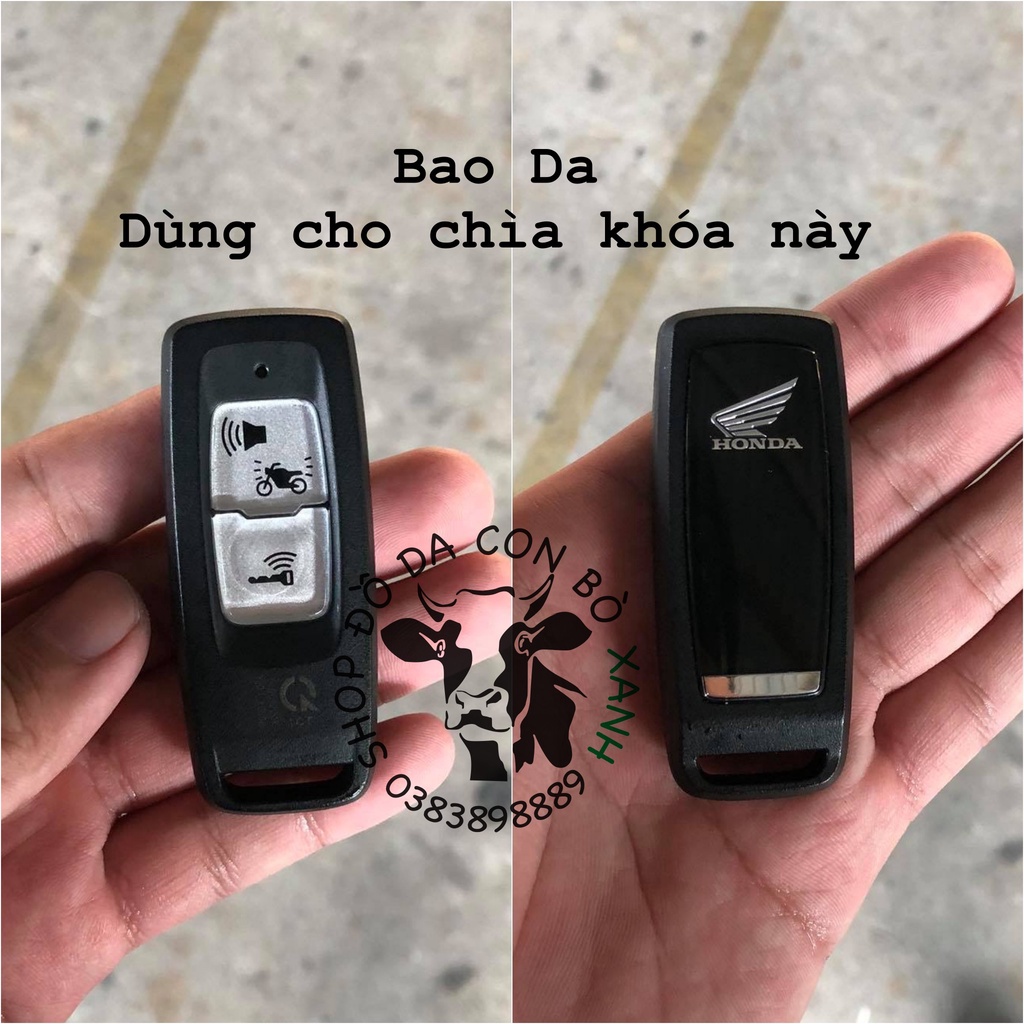 Bao Da Chìa Khóa Honda SH 2021 (loại 2 nút bấm), SH 2022, SH 350i, SH Mode, Lead, Cub, Winner X 2022, PCX 160, Vario 160
