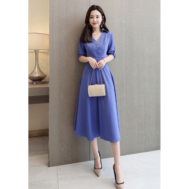 XIÊU MẪU THỜI TRANG ĐẦM XÒE CHIFFON NÚT XÉO : RẺ VÔ ĐỊCH