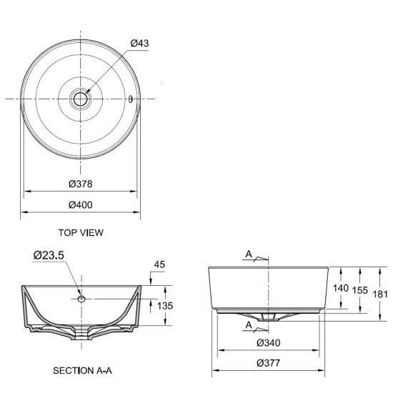 Chậu Rửa Đặt Bàn American Standard Acacia E 0509-WT