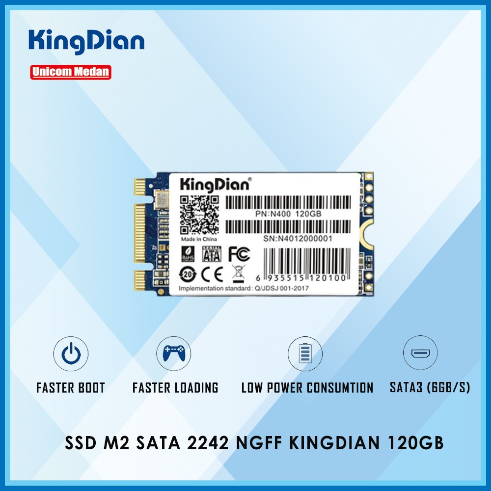 Ổ Cứng Ssd M2 SATA 120GB 2242 NGFF KINGDIAN Ssd