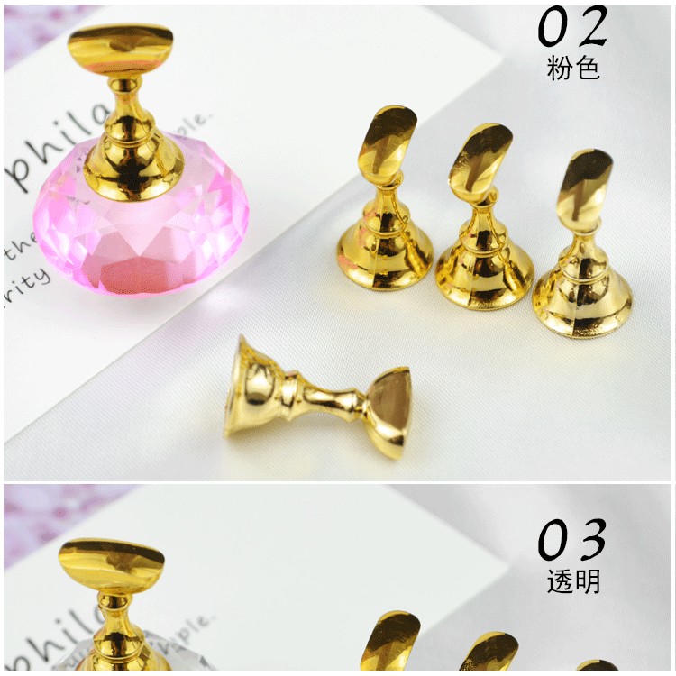 Đế gắn móng mẫu tập vẽ nail - Đế kim cương có nam châm