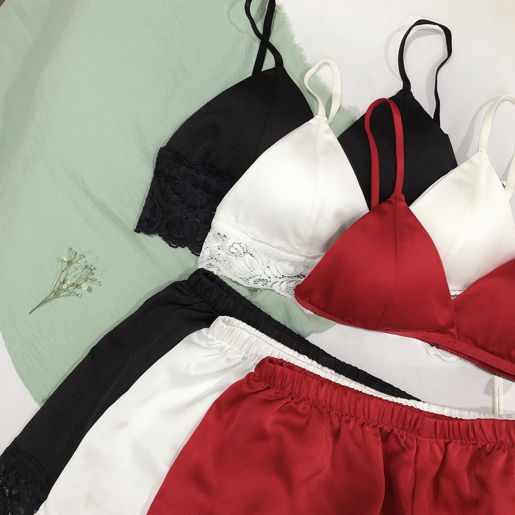 Bộ đồ lót lụa nữ cao cấp VIBES Cloud Set Lingerie | BigBuy360 - bigbuy360.vn