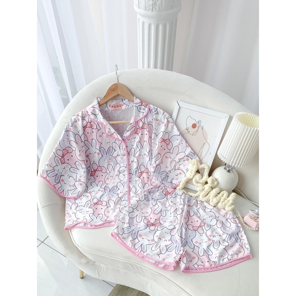 [ẢNH THẬT TỰ CHỤP] ĐỒ BỘ ĐÙI VIỀN NGỦ LỤA MANGO—- HÀNG ĐỘC QUYỀN BINI🔥Chất vải siêu đẹp | BigBuy360 - bigbuy360.vn