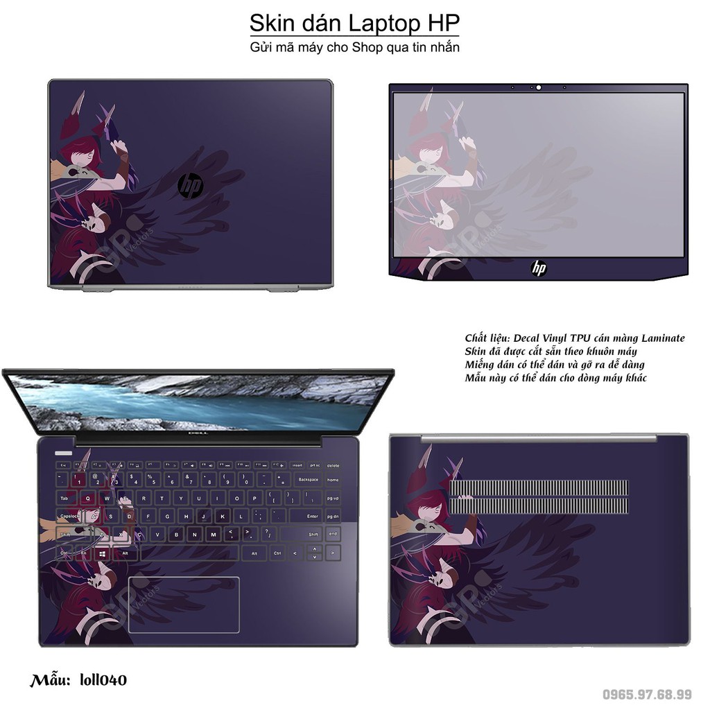 Skin dán Laptop HP in hình Liên Minh Huyền Thoại nhiều mẫu 5 (inbox mã máy cho Shop)