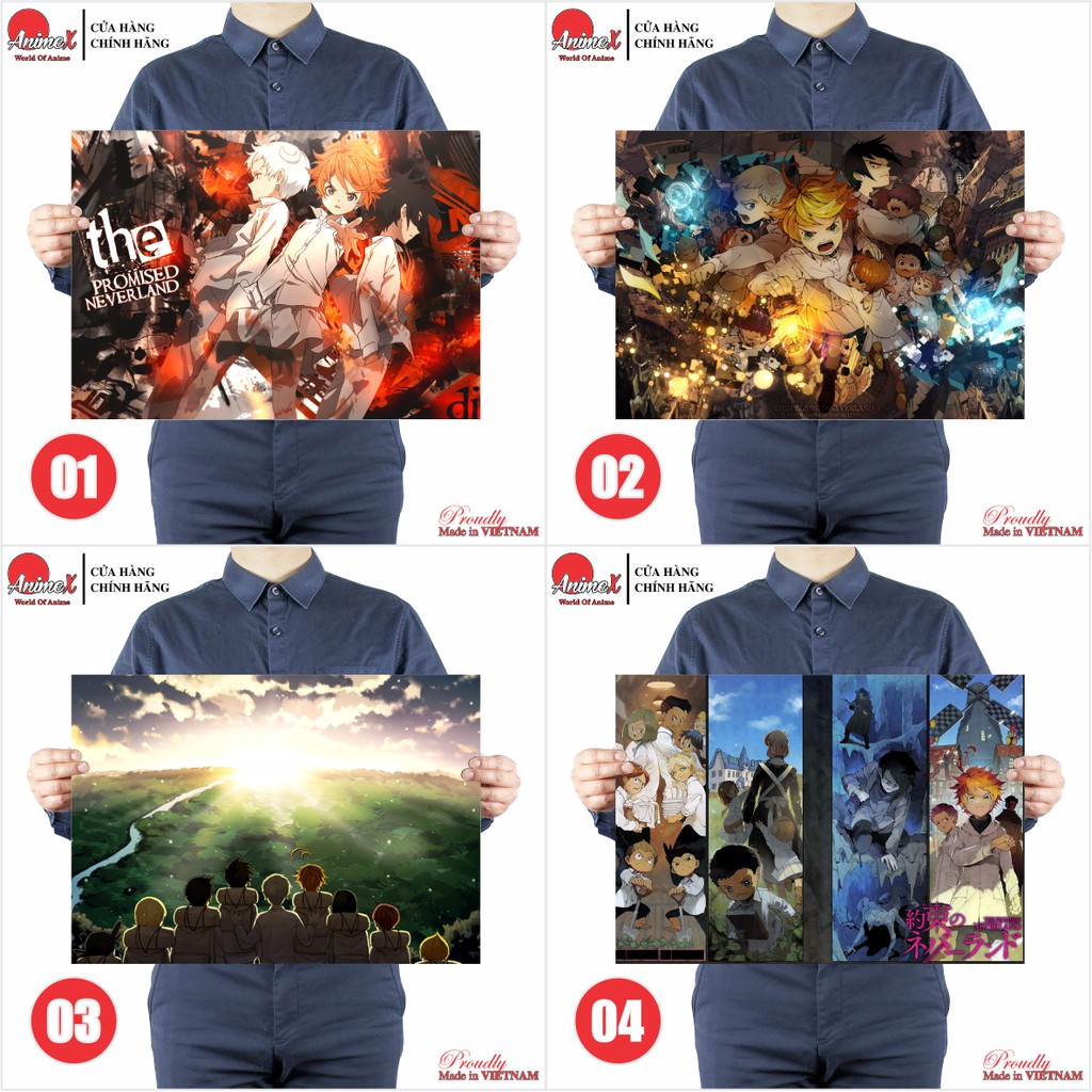 Tấm Poster Áp Phích A3 Anime Miền Đất Hứa - The Promised Neverland - Yakusoku no Neverland - Poster Dán Tường By AnimeX