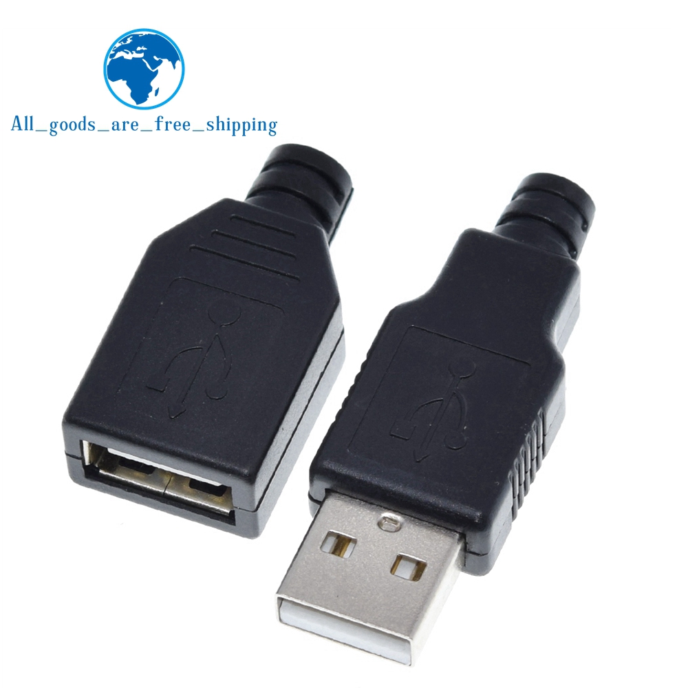 Set đầu cắm USB 4pin vỏ nhựa màu đen | BigBuy360 - bigbuy360.vn
