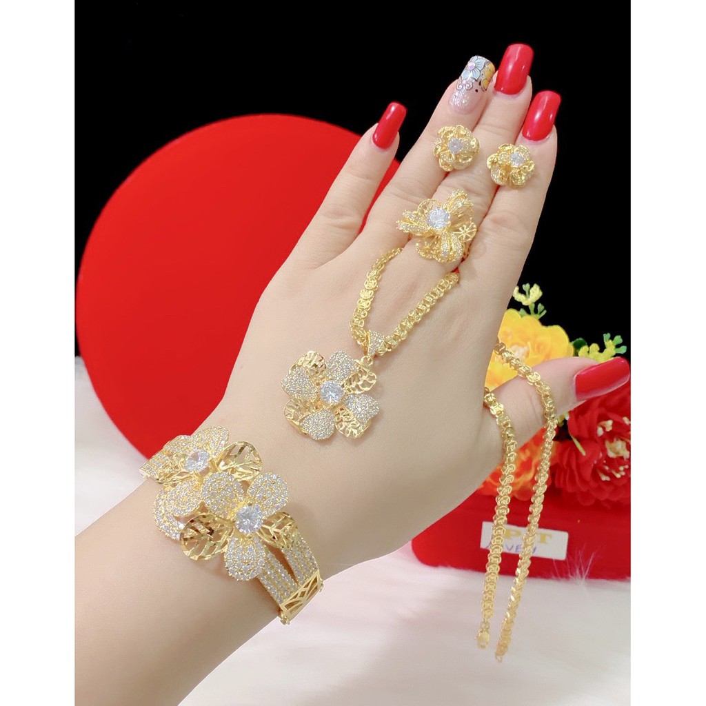 Bộ trang sức 4 món cao cấp mạ 18k
