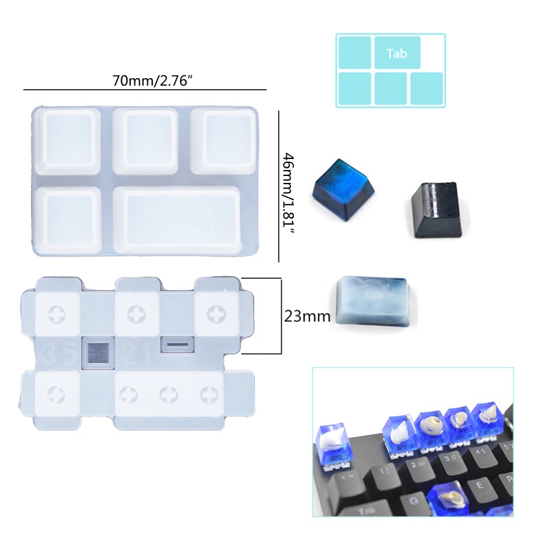 Khuôn Nhựa Epoxy Hình Dấu Chân Mèo Dễ Thương Làm Nút Bàn Phím Cơ Chơi Game