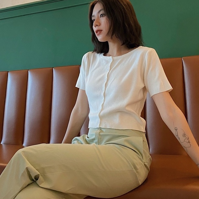 Áo Croptop khuy trước Áo cardigan nữ len dệt kim Mia Ritta A1922 Feedback KH