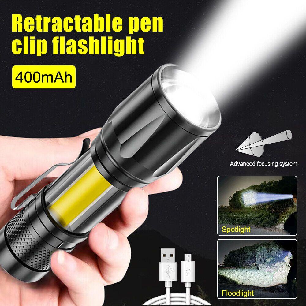Đèn Pin Zaijie 24 LED Có Thể Sạc Lại Bằng Cổng USB Màu Đen