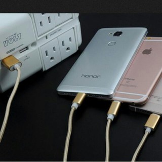 Cap Sac 3 Đầu Lightning-Micro Phone-Usb Type C Dây Dù Siêu Chắc Chắn