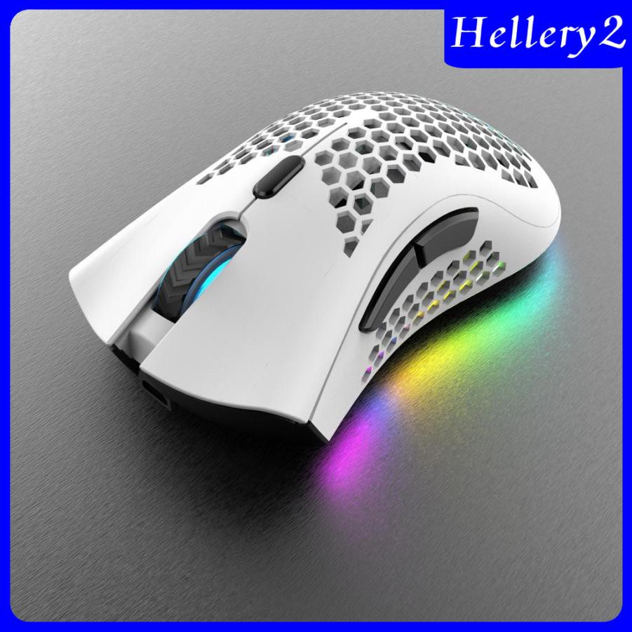 2.4G Wireless Gaming Mouse RGB Honeycomb Mouse Mice for Gamer Office Black