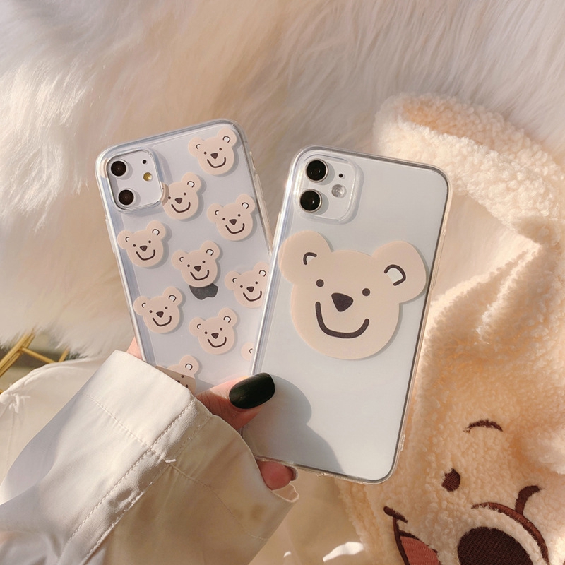 Ốp điện thoại họa tiết gấu cho iPhone 5/5s/6/6 Plus/6s/6s Plus/6/7/7 Plus/8/8 Plus/X/Xs/XS Max/11/11 Pro/11 Pro Max