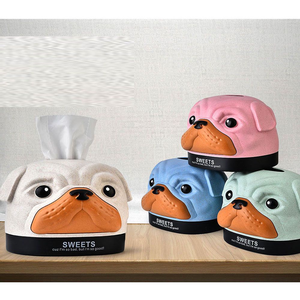 Hộp Đựng Khăn Giấy Hình Chú Chó Kiểu Cổ Điển Sáng Tạo Dễ Thương Chống Thấm Nước Cho Phòng Khách/Phòng Ngủ/Nhà Tắm Giá Đỡ