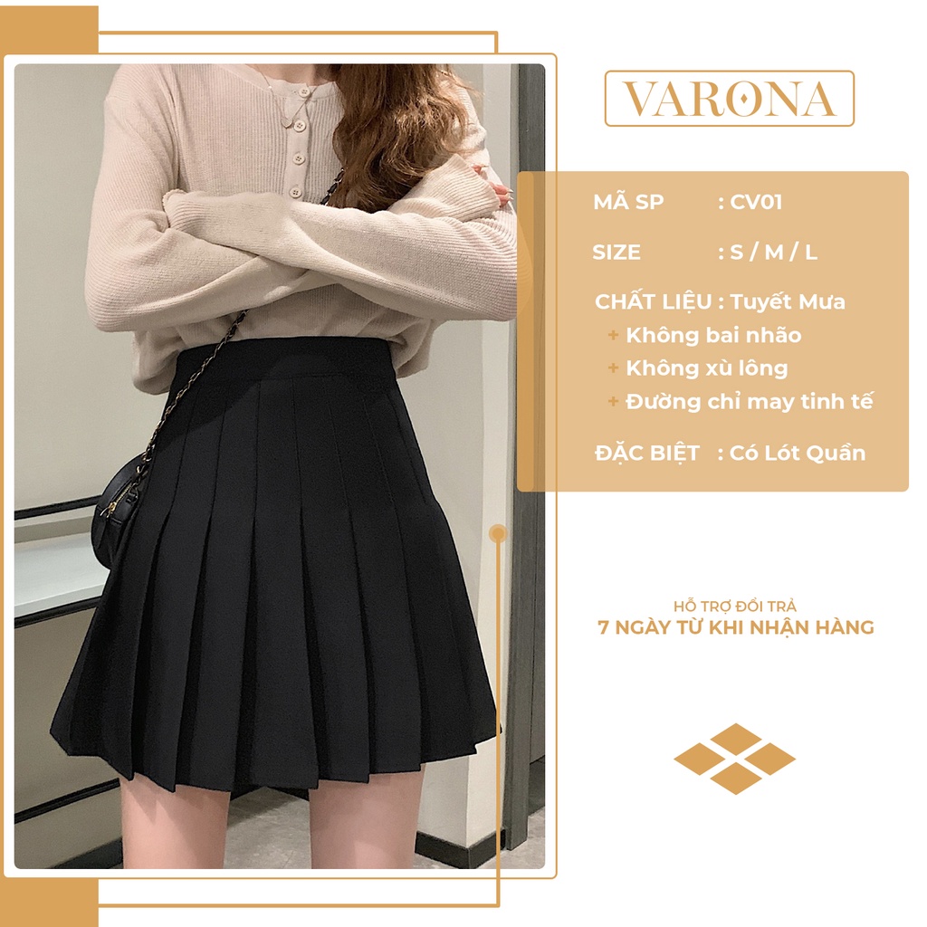 Chân váy tennis xếp ly ngắn lưng cao công sở đẹp bigsize VARONA STORE CV01 | BigBuy360 - bigbuy360.vn