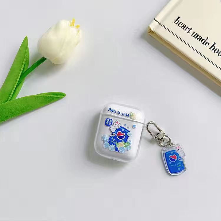 Vỏ Bảo Vệ Hộp Sạc Tai Nghe airpods 1/2/3/pro 2021 inPods i12 Bằng Tpu Dẻo Trong Suốt Họa Tiết Hoạt Hình Gấu Dễ Thương