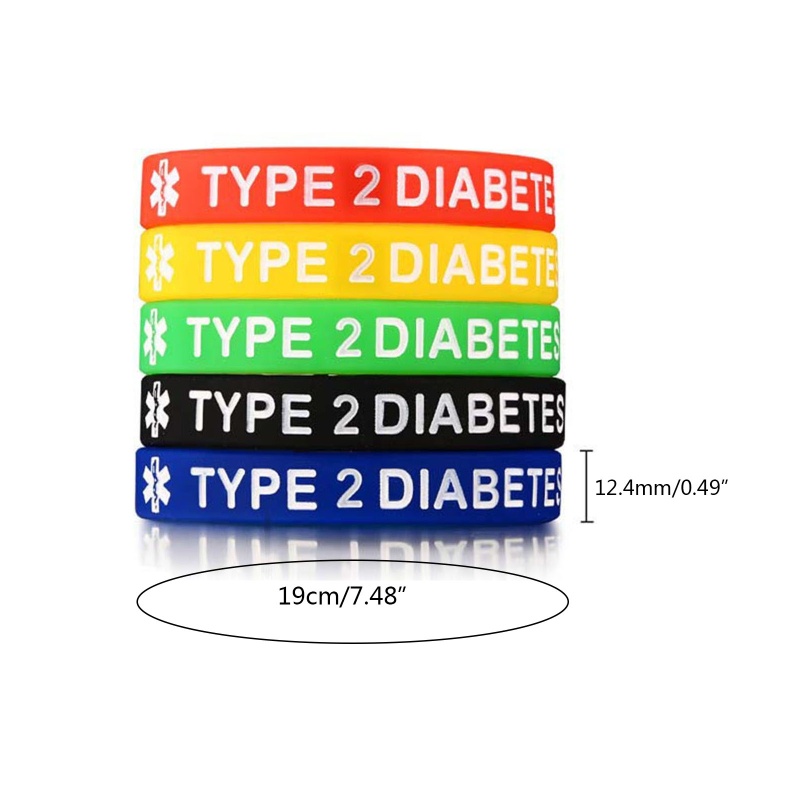 Vòng Đeo Tay Cảnh Báo Y Tế 7.5ch Bằng Silicone Cho Bệnh Nhân 1 / 2