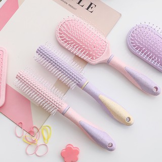 lược chải tóc xoăn túi khí chải tóc xoăn bồng bềnh màu hồng phong cách Hàn Quốc cho nữ