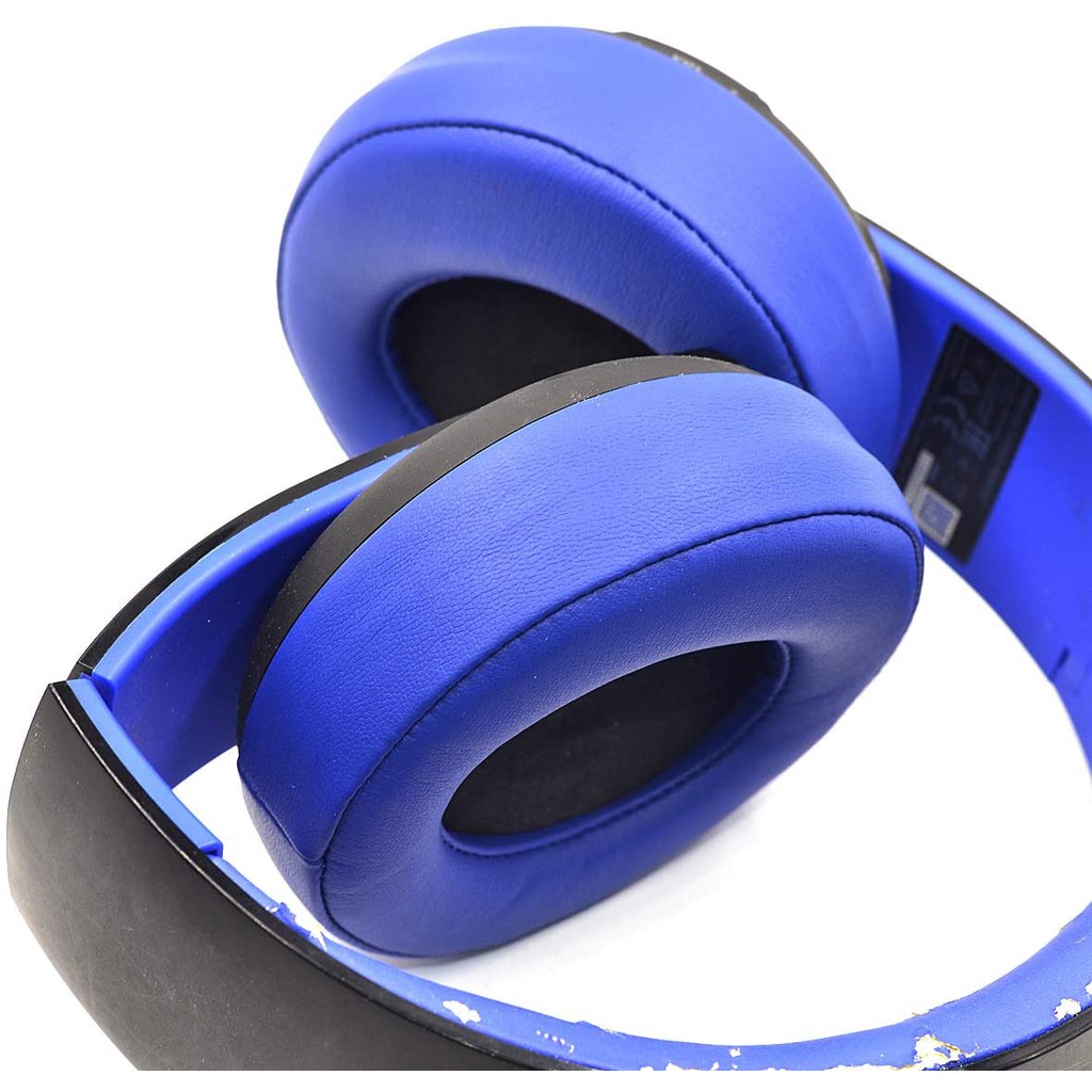 Upgrade earpads Replacement for Sony Gold Wireless Headset PS3 PS4 7.1 Virtual Surround Sound CECHYA-0083 Headphone (Blue)