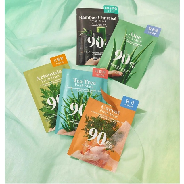 Mặt nạ dưỡng thiên nhiên BRING GREEN 90% FRESH MASK