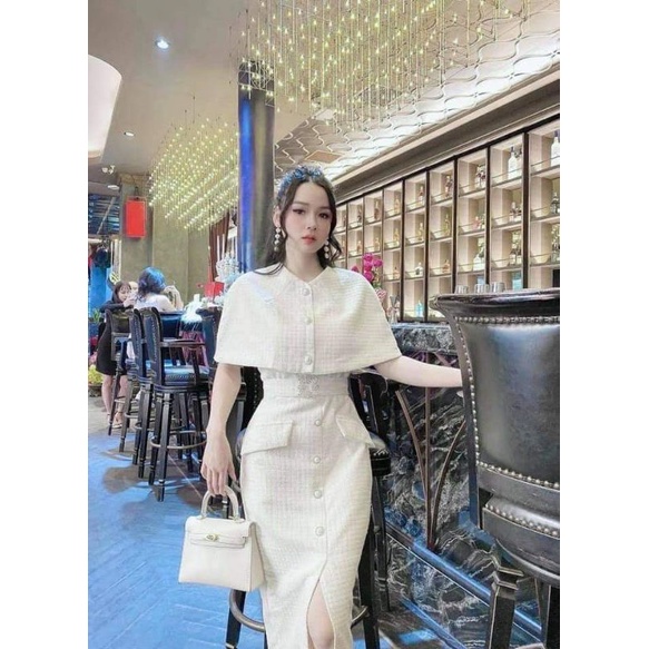 sét váy cúp ngực kèm áo choàng hàng tk