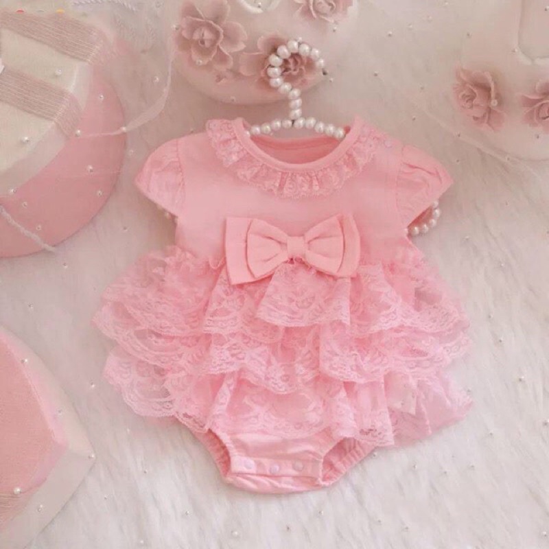 Body váy Công chúa phối ren cho bé