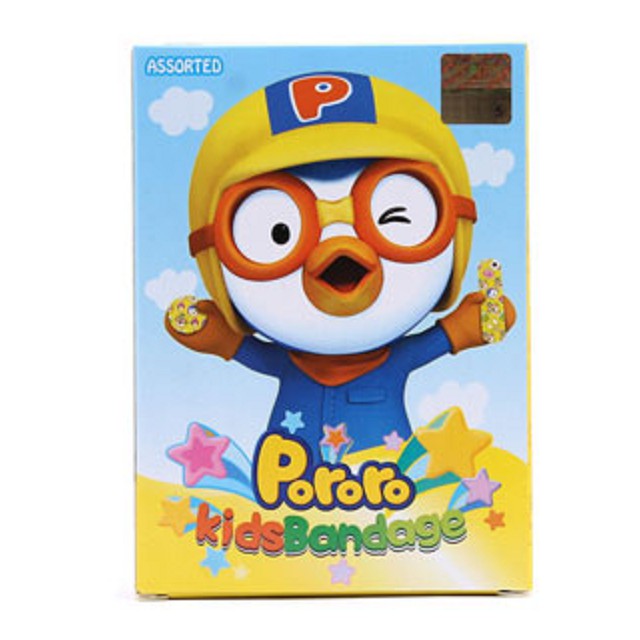 Băng keo cá nhân Kids Band Pororo Young Chemical (4 size – 20 miếng/hộp)