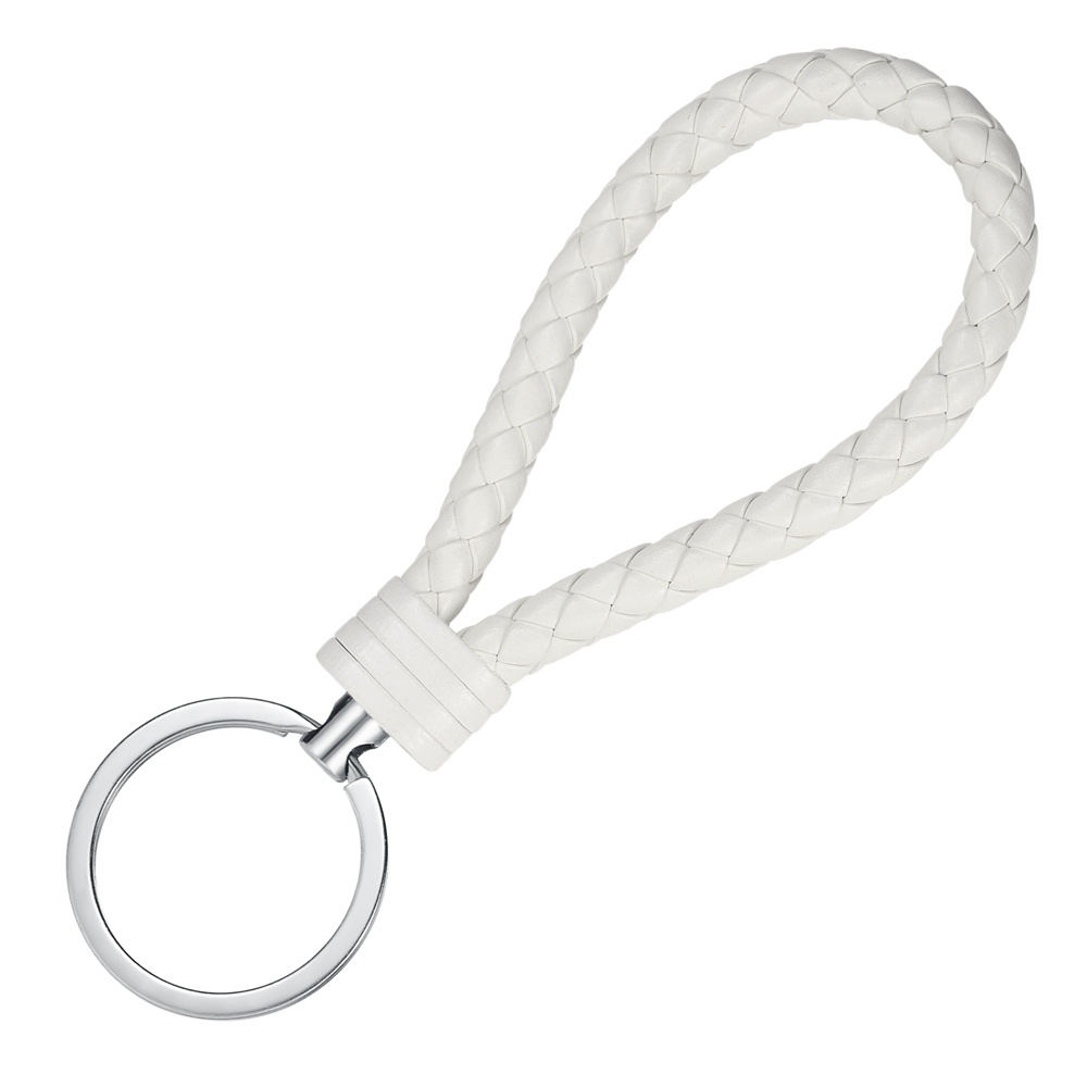 Móc Khóa Da PU Bện Dây Sáng Tạo Thời Trang Nam Nữ