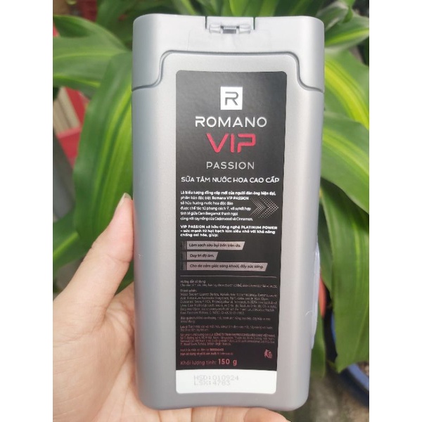 150g- Sữa tắm ROMANO VIP Vision