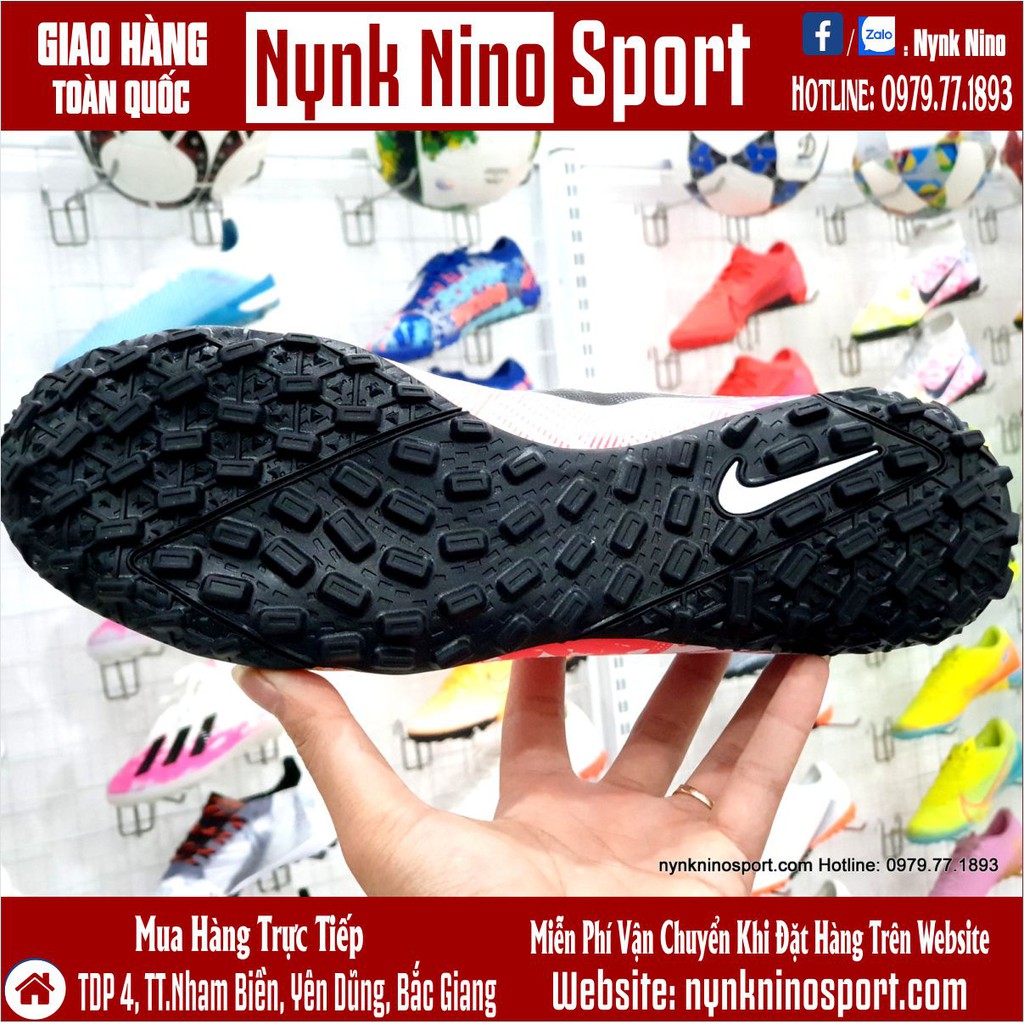 Giày Bóng Đá Mercurial Vapor 13 Neymar Nõn Chuối Đỏ Xanh Biển Vạch Đen TF