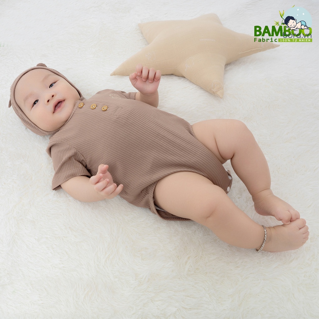 Body cộc tay cotton sợi tre cho bé 3 - 18 tháng Anminaza Việt Nam