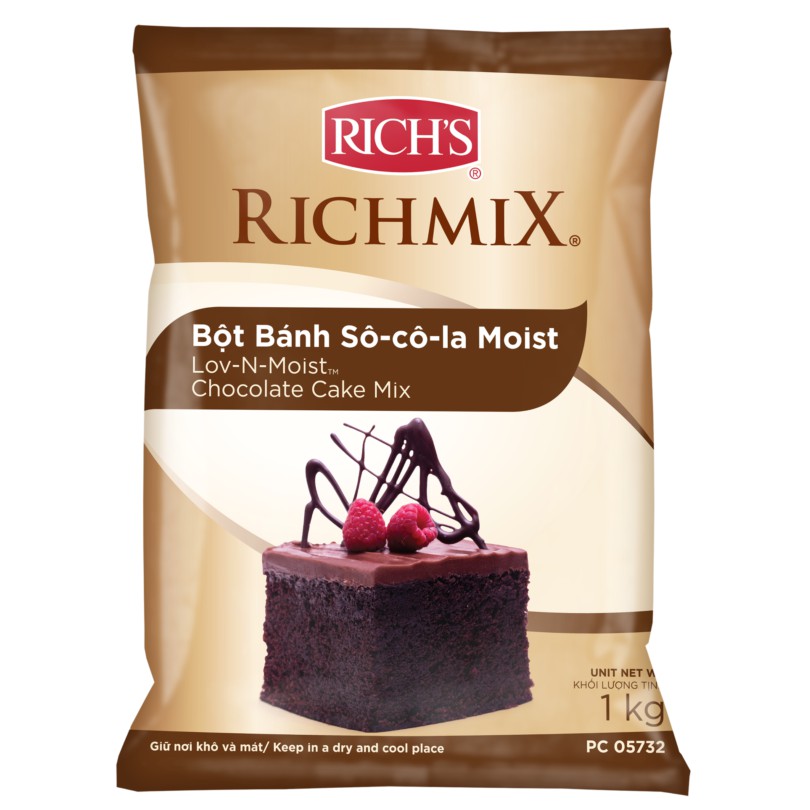 BỘT BÁNH SOCOLA MOIST hiệu RICH’S gói 1KG