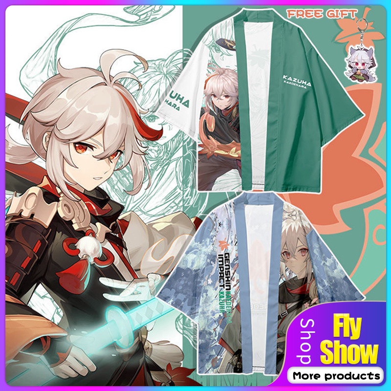 Áo khoác Kimono dáng rộng cỡ lớn hóa trang nhân vật Kaedehara Kazuha hoạt hình Genshin Impact Nhật Bản | BigBuy360 - bigbuy360.vn
