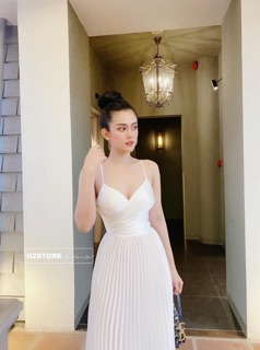 ĐẦM MAXI LỤA CHÂN PLI