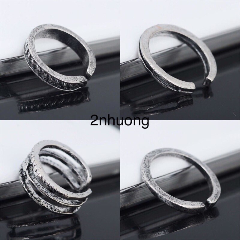 nhẫn tay chân nữ nhiều size nhẫn giữa ngón mid finger midi middle ring