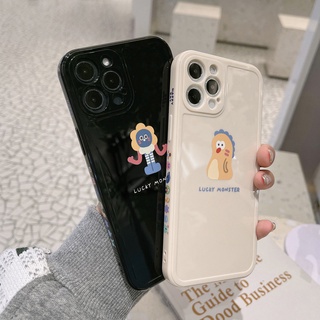 Ốp điện thoại in hình quái vật nhỏ phong cách mới cho iPhone11pro max iPhone 12 X XR 7/8p