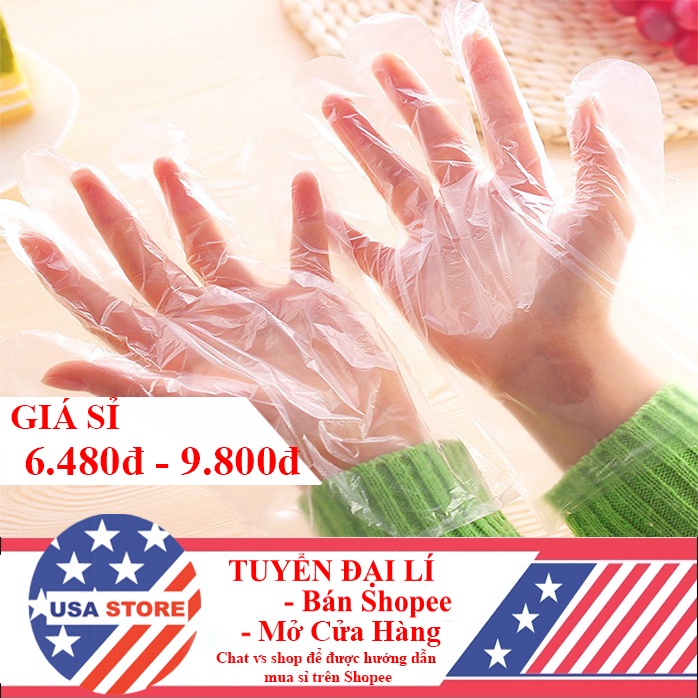 Combo 90-100 Găng Bao Tay Nilon Dày Dặn Một Lần Dùng