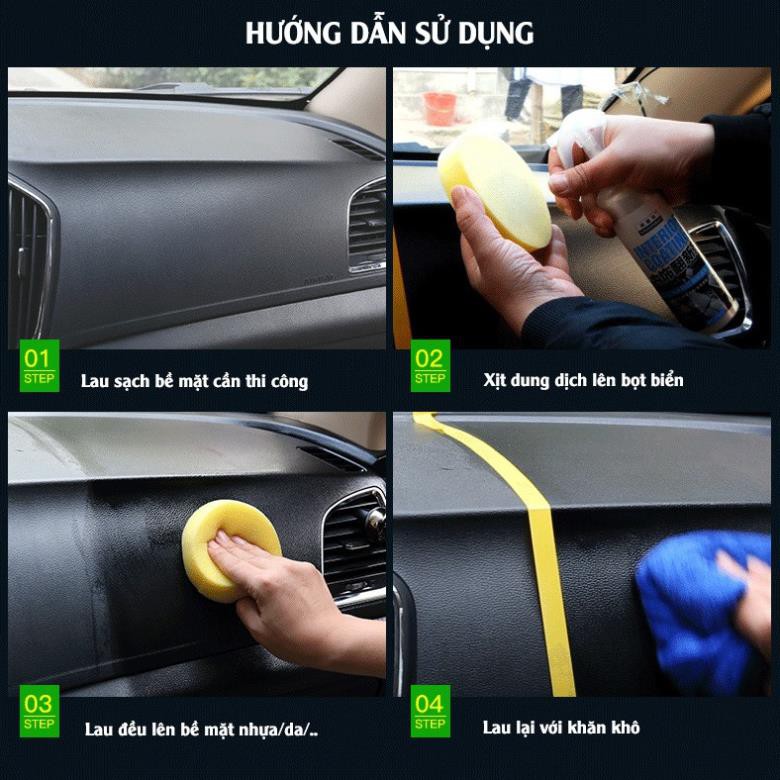 Chai Xịt Phục Hồi Dưỡng Bóng Nội Thất (Nhựa, Da) Ô Tô Xe Hơi Shuaxinbao Interior Coating (256ml)