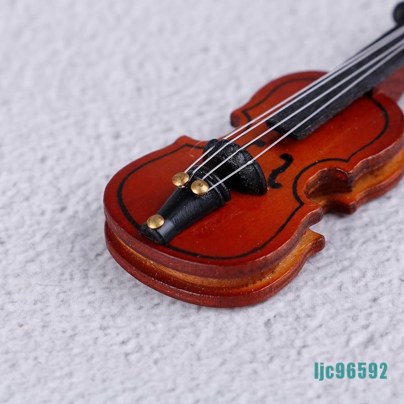 Đàn Violin Mini Bằng Gỗ Dùng Để Trang Trí Nhà Búp Bê Ljc96592