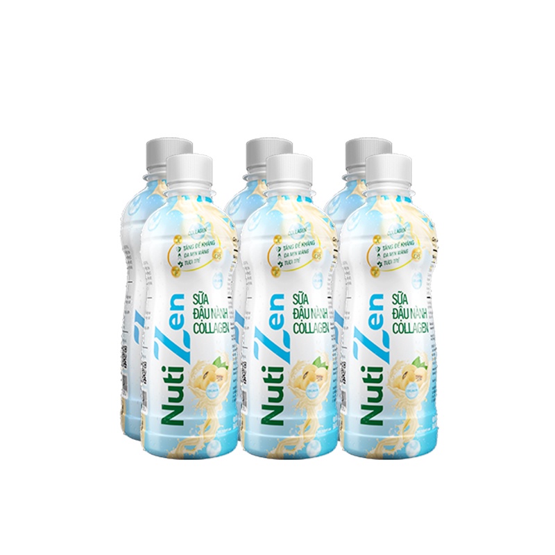 Combo 4 Chai Sữa Đậu Nành Collagen Nutizen Chai pet 290ml - Thương Hiệu NUTIFOOD - YOOSOO MALL